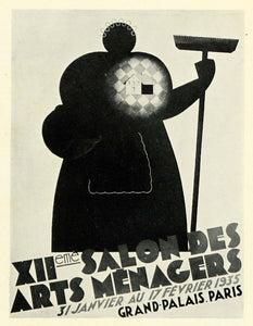 1936 Print 12th Salon Household Equipment Chimney Sweep Pierre Zenobel PO6