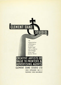 1936 Ad Clement Dane Studio Art Advertising Agency Firm Printing Publishing PO6