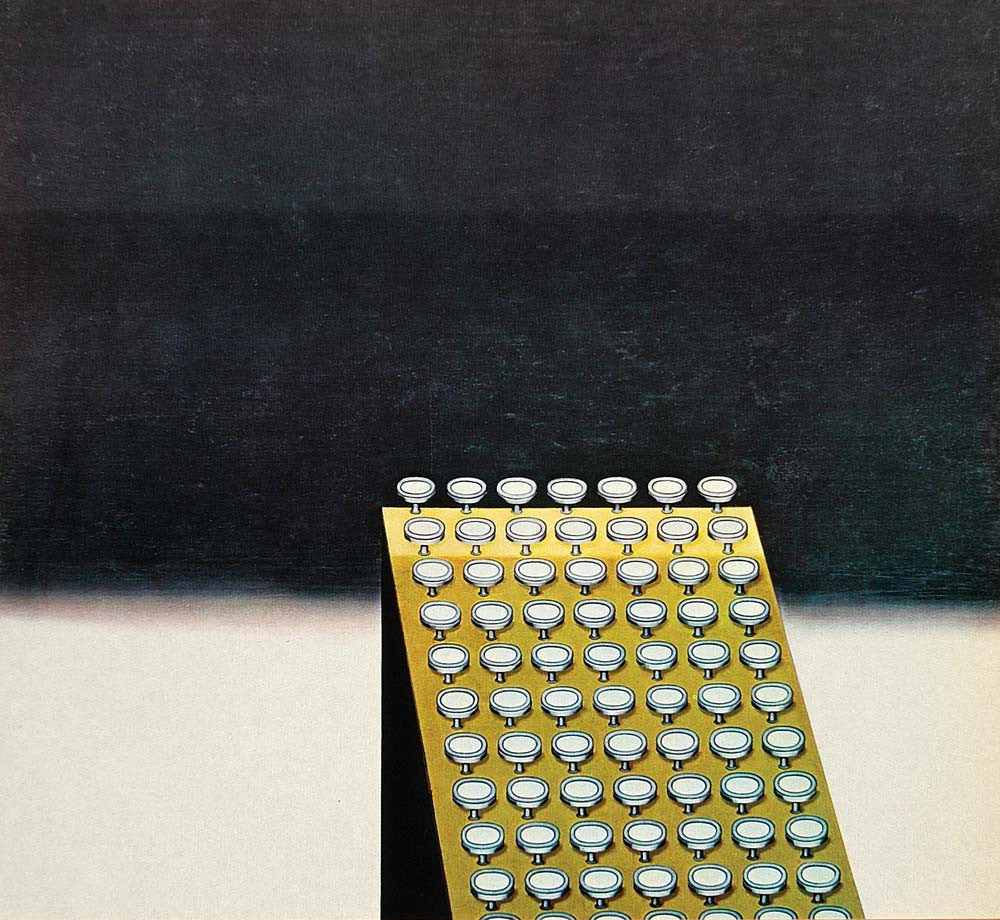 1970 Pop Modern Art Konrad Klapheck Die Ahnen Print - ORIGINAL POP1 - Period Paper
 - 1