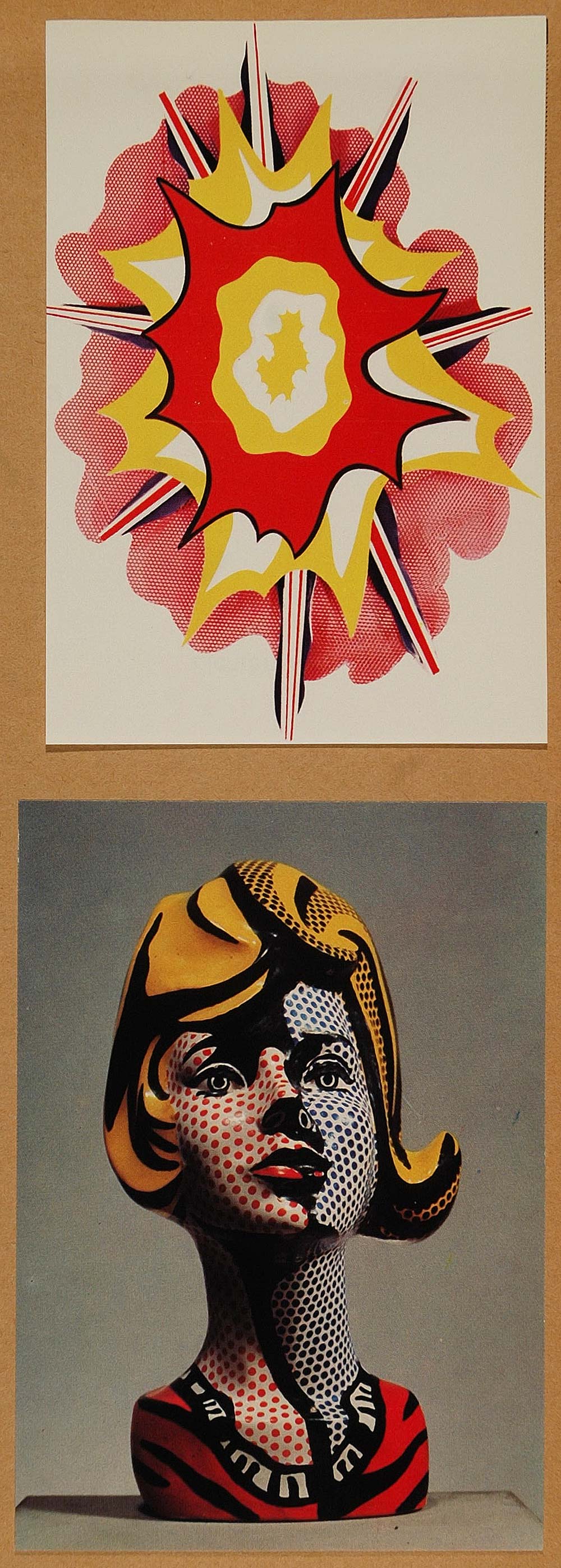 1970 Pop Art Lichtenstein Blond Head Sculpture Prints - ORIGINAL
