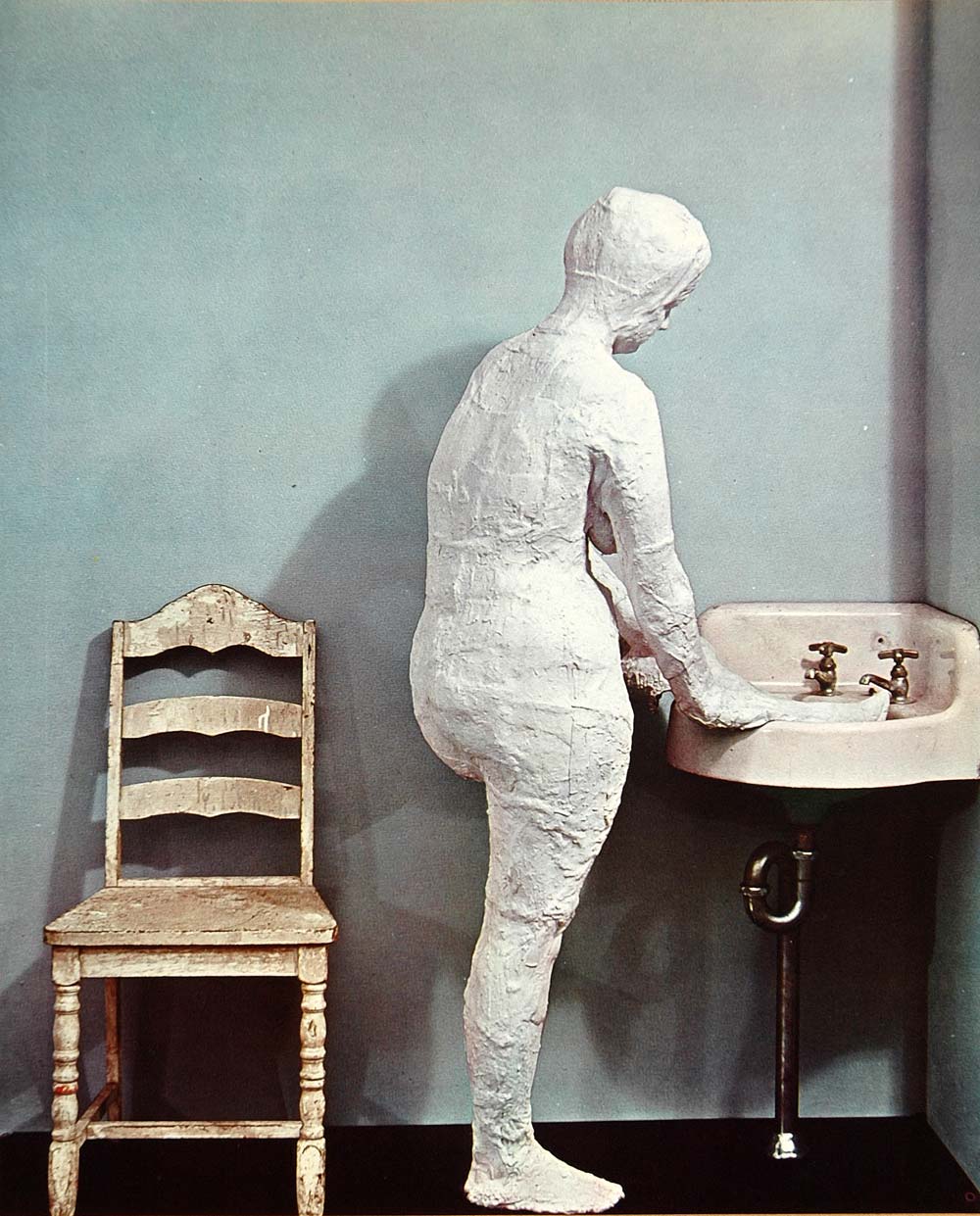 1970 Pop Art George Segal Woman Washing Feet Sink Print - ORIGINAL POP1
