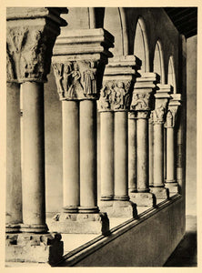 1942 Claustro Celas Cloisters Coimbra Portugal Columns - ORIGINAL POR1