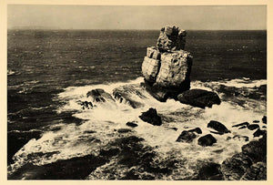 1942 Cabo Carvoeiro Portugal Cape Rocks Helga Glassner - ORIGINAL POR1