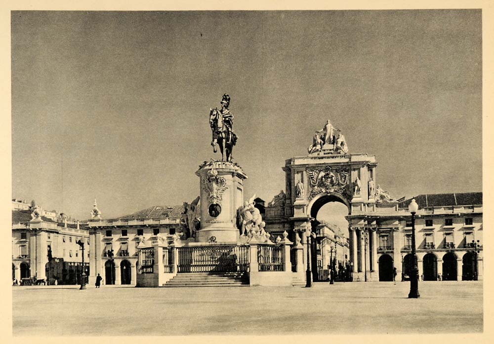 1942 King JosÌ© I Statue Terreiro do Paco Lisbon Lisboa - ORIGINAL POR1