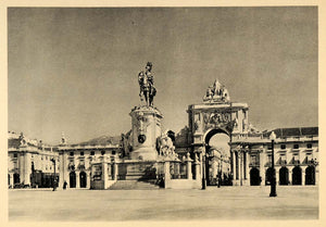 1942 King JosÌ© I Statue Terreiro do Paco Lisbon Lisboa - ORIGINAL POR1
