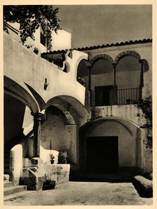 1942 Courtyard House Evora Portugal Helga Glassner - ORIGINAL PHOTOGRAVURE POR1