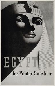 1947 Print Egyptian Sphinx Egypt Travel Poster Ad NICE ORIGINAL HISTORIC POS1