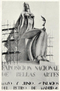 1928 Print Exposicion National de Bellas Arte Madrid Ad ORIGINAL HISTORIC IMAGE
