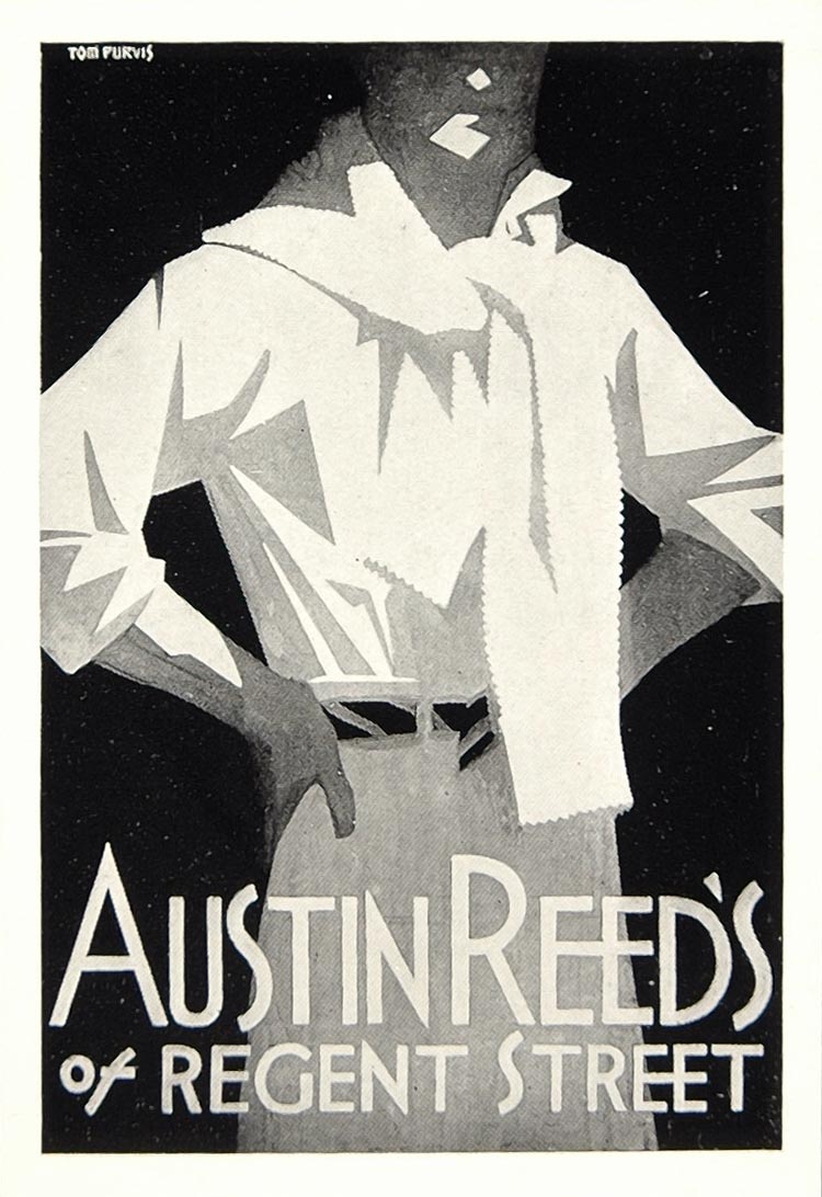 1928 Print Austin Reed's Regent Street Tom Purvis Ad - ORIGINAL HISTORIC IMAGE