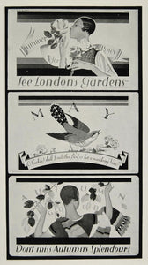 1928 Print London Underground Cuckoo Bird D.M. Batty Ad ORIGINAL HISTORIC IMAGE