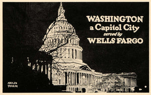 1927 Adolph Treidler Washington Capitol Ad Poster Print ORIGINAL HISTORIC POS3