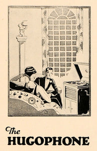 1927 Hugophone Phonograph Booklet Cover Design Print - ORIGINAL HISTORIC POS3