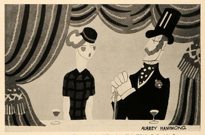 1927 Aubrey Hammond Canadian Club Bar Mural B/W Print ORIGINAL HISTORIC POS3