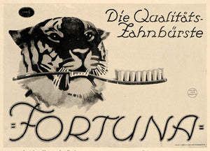 1926 Fortuna Tiger Brush Atelier Hans Neumann Print - ORIGINAL HISTORIC POS8A