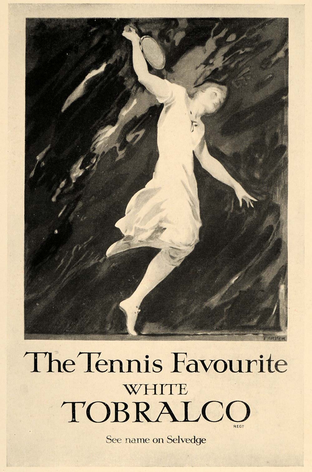 1926 Vintage Tennis Dress Tobralco Forster Poster Print ORIGINAL HISTORIC POS8A