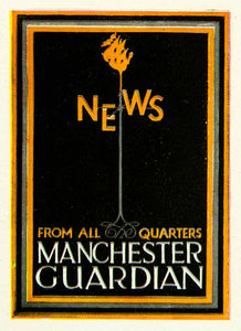 1924 Color Print Manchester Guardian Advertisement English K Russell Brady POS8B