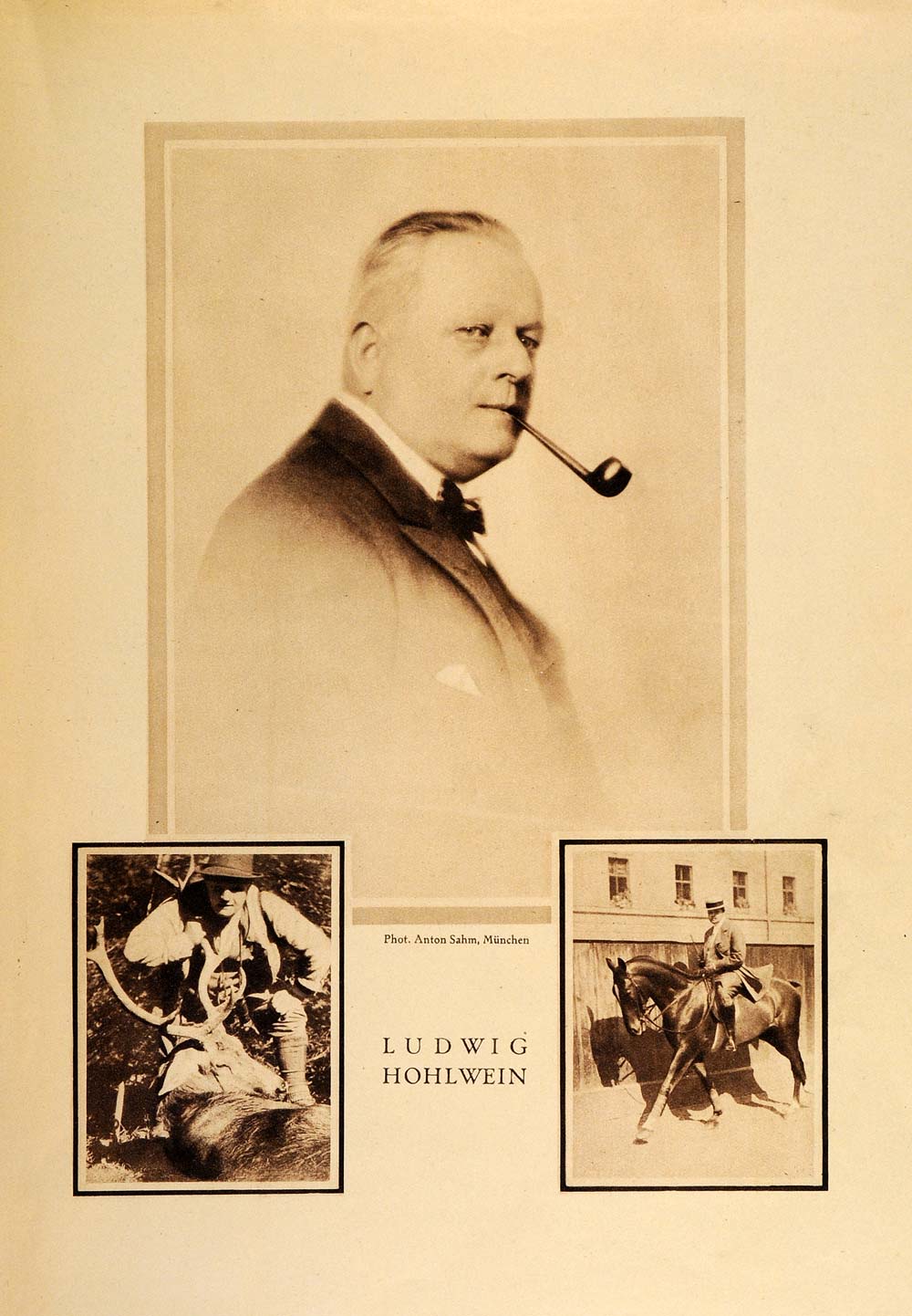 1926 Photogravure Ludwig Hohlwein Portrait German Poster Artist Art Anton Sahm