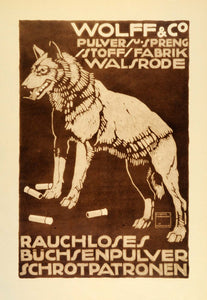 1926 Photogravure Ludwig Hohlwein Wolf Wolff Co. German Poster Art Advertising