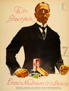 1926 Lithograph Hohlwein Wezel & Naumann Boxes Falt Schachteln German Poster Ad
