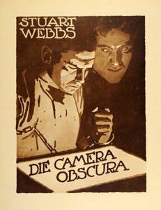 1926 Photogravure Hohlwein Camera Obscura German Silent Film Cinema Poster Ad