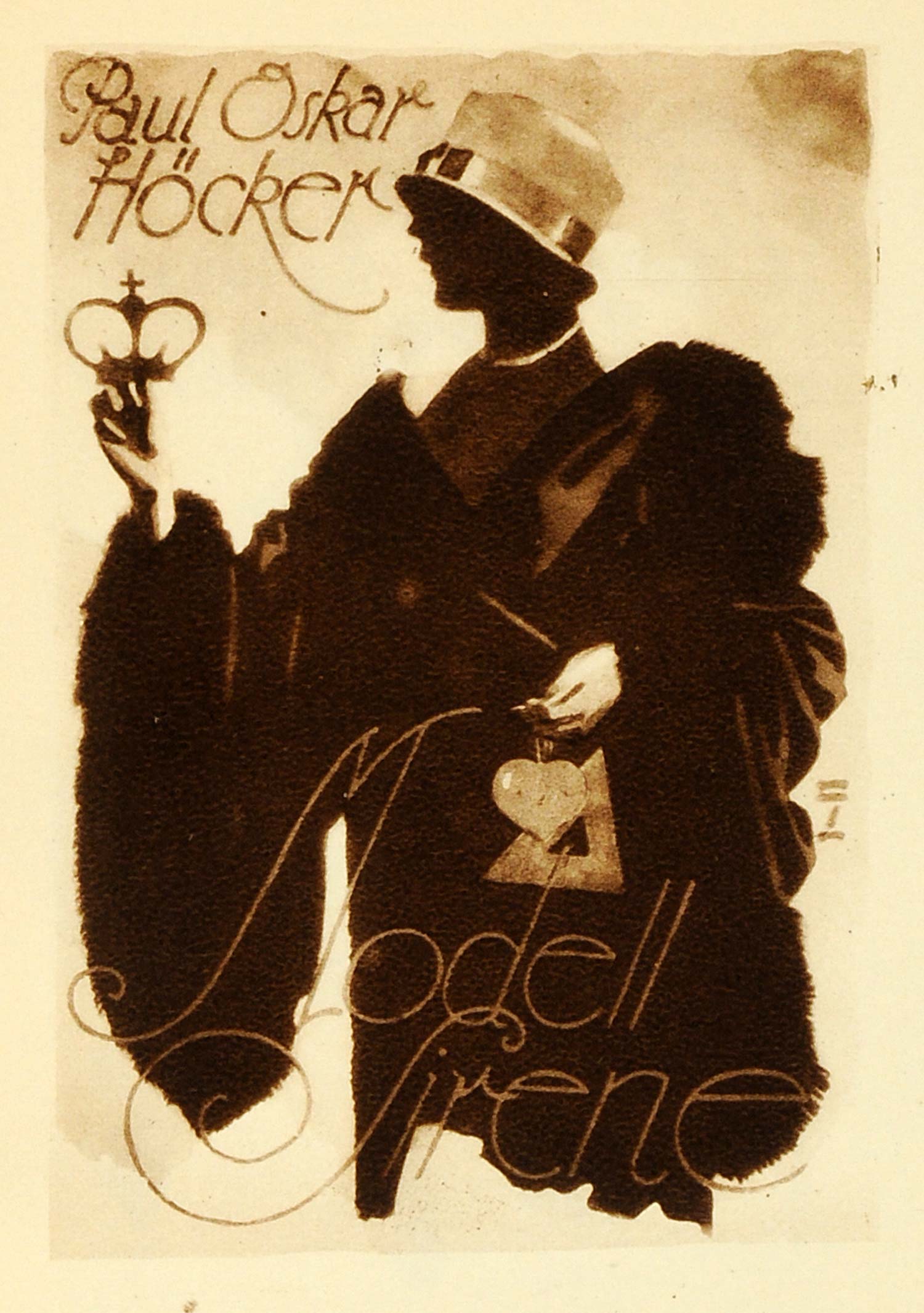 1926 Photogravure Hohlwein Paul Oskar Hocker Modell Sirene Book Cover Art Design
