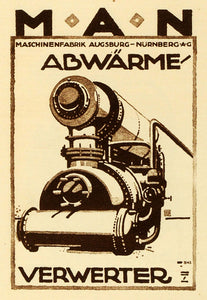 1926 Photogravure Ludwig Hohlwein Machine MAN Maschinenfabrik