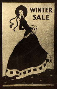 1933 Winter Sale Oliver Richmond Halftone Mini Poster ORIGINAL HISTORIC POSA6
