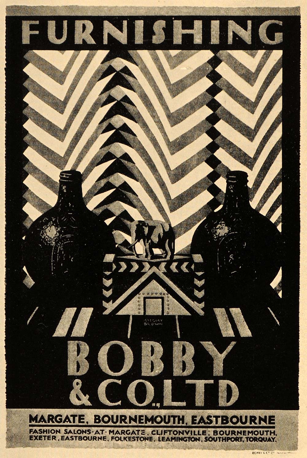 1933 Bobby & Co., Ltd. Furnishings B/W Print Poster - ORIGINAL HISTORIC POSA6