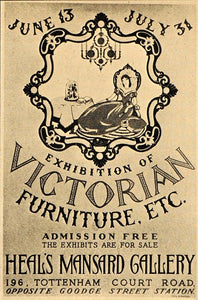 1933 Victorian Furniture Mansard Gallery Heal Sale Tottenham Court London POSA6