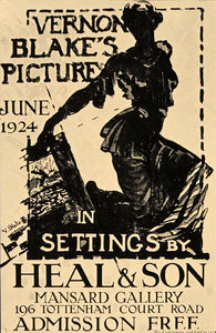 1933 Vernon Blake Mansard Gallery Heal & Son B/W Print ORIGINAL HISTORIC POSA6