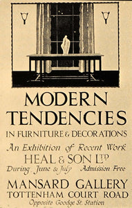 1933 Furniture Mansard Gallery Heal & Son London Modern Decorations POSA6