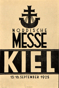 1933 German Poster Nordische Messe Kiel Halftone Ship Nordic Bold Graphic POSA6