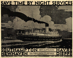 1933 Southern Railway Ship Shoemaker Poster B/W Print ORIGINAL HISTORIC POSA6