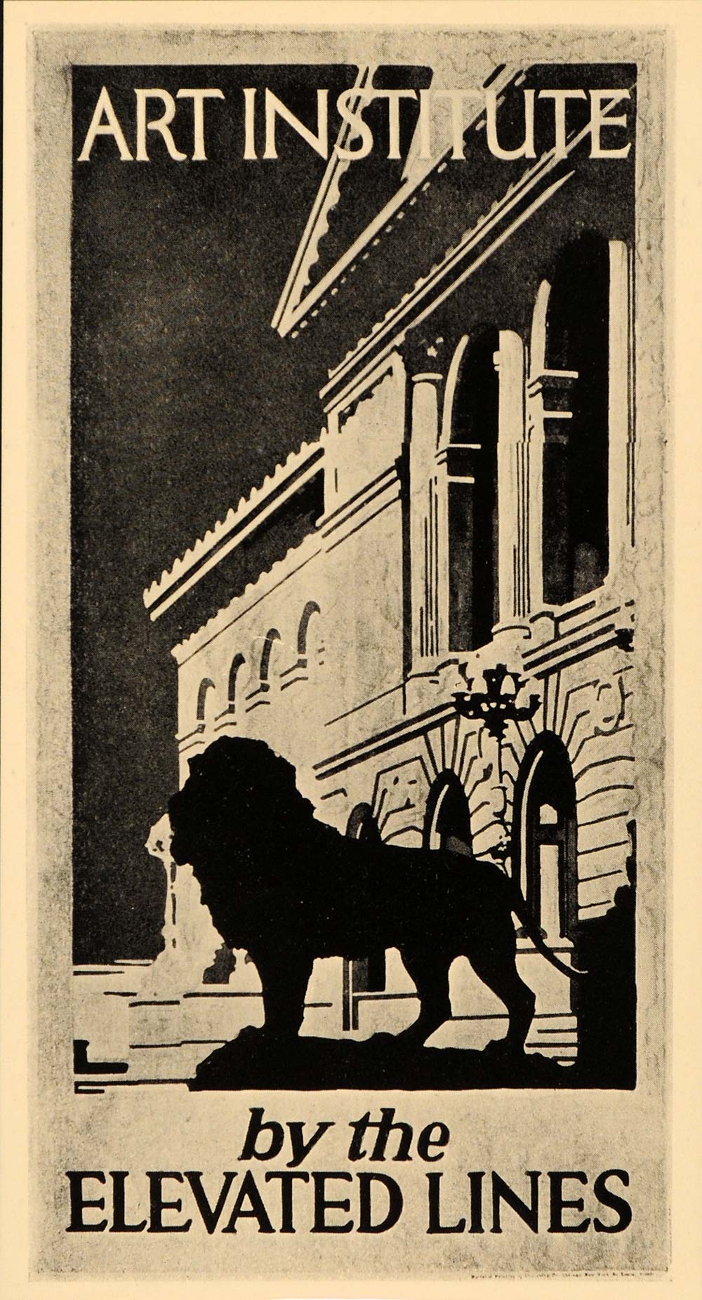 1933 Art Institute Chicago Willard Frederic Elms Print ORIGINAL HISTORIC POSA6
