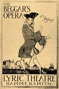 1933 Beggars Opera Lyric Theatre C. Lovat Fraser Print Portrait Man Mr Gay POSA6