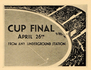 1933 Cup Final London Stadium C. Burton Poster Print Soccer Football Arena POSA6