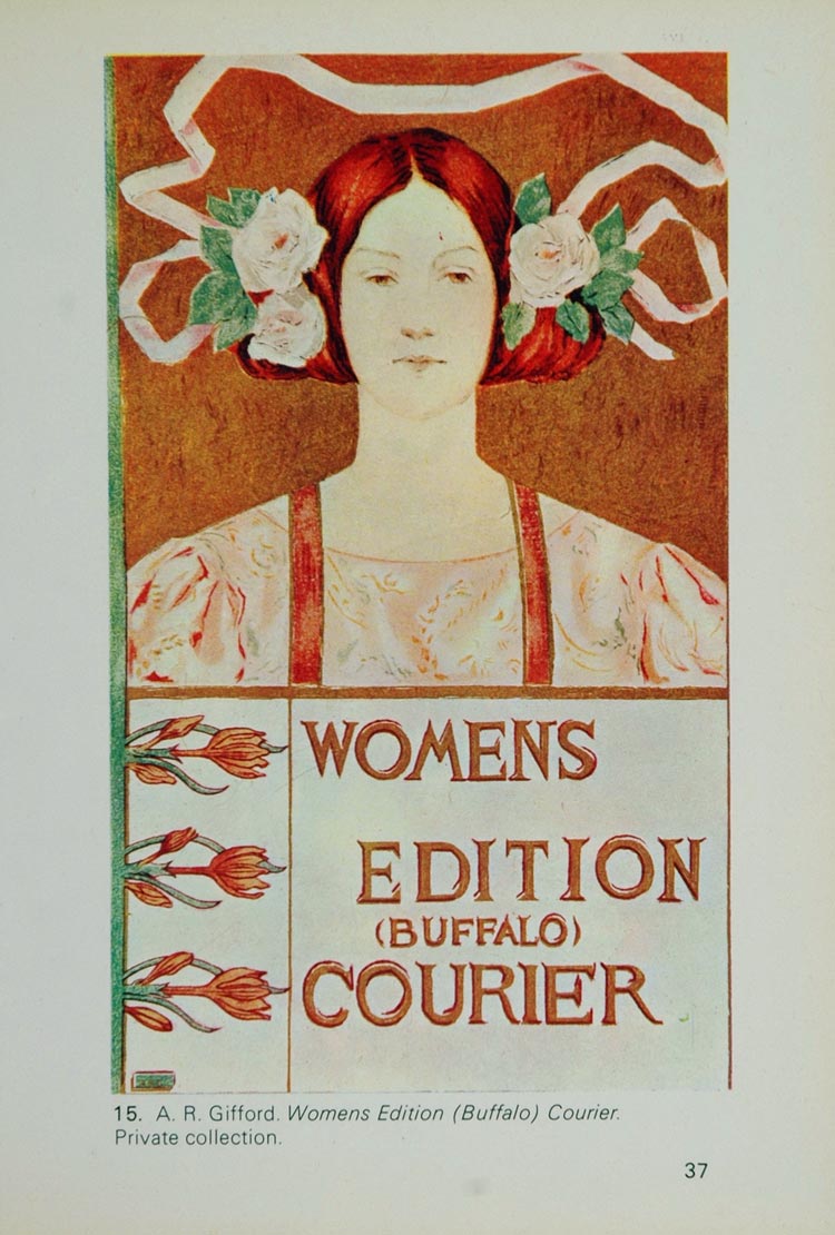 1969 Print A. R. Gifford Buffalo Courier Woman - ORIGINAL
