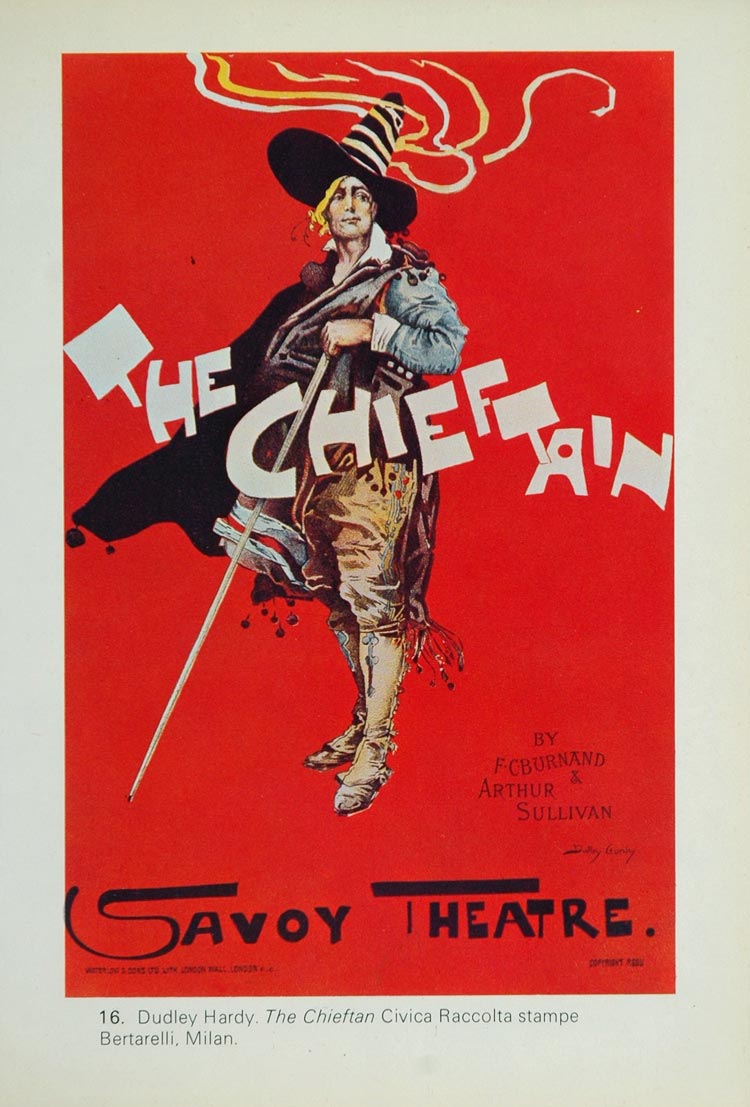 1969 Print Chieftain Savoy Theatre Dudley Hardy - ORIGINAL