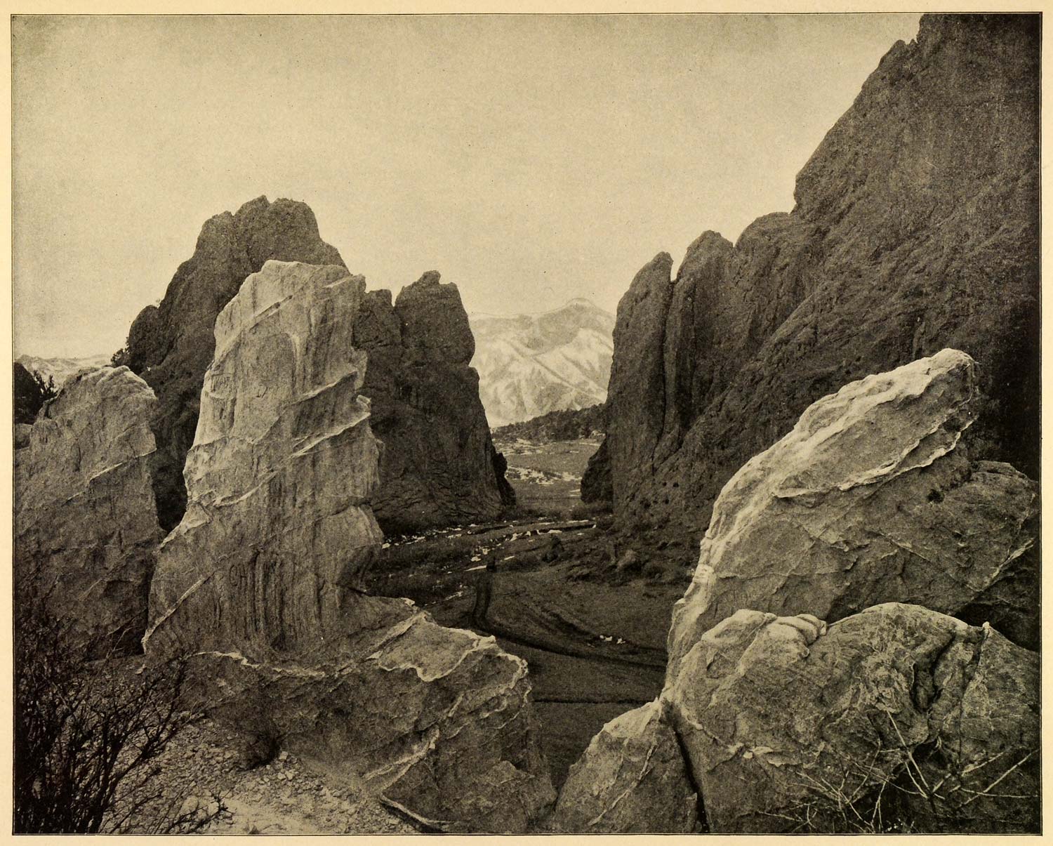 1899 Print Garden Gods Natural National Park Colorado Rock Formation PPB1