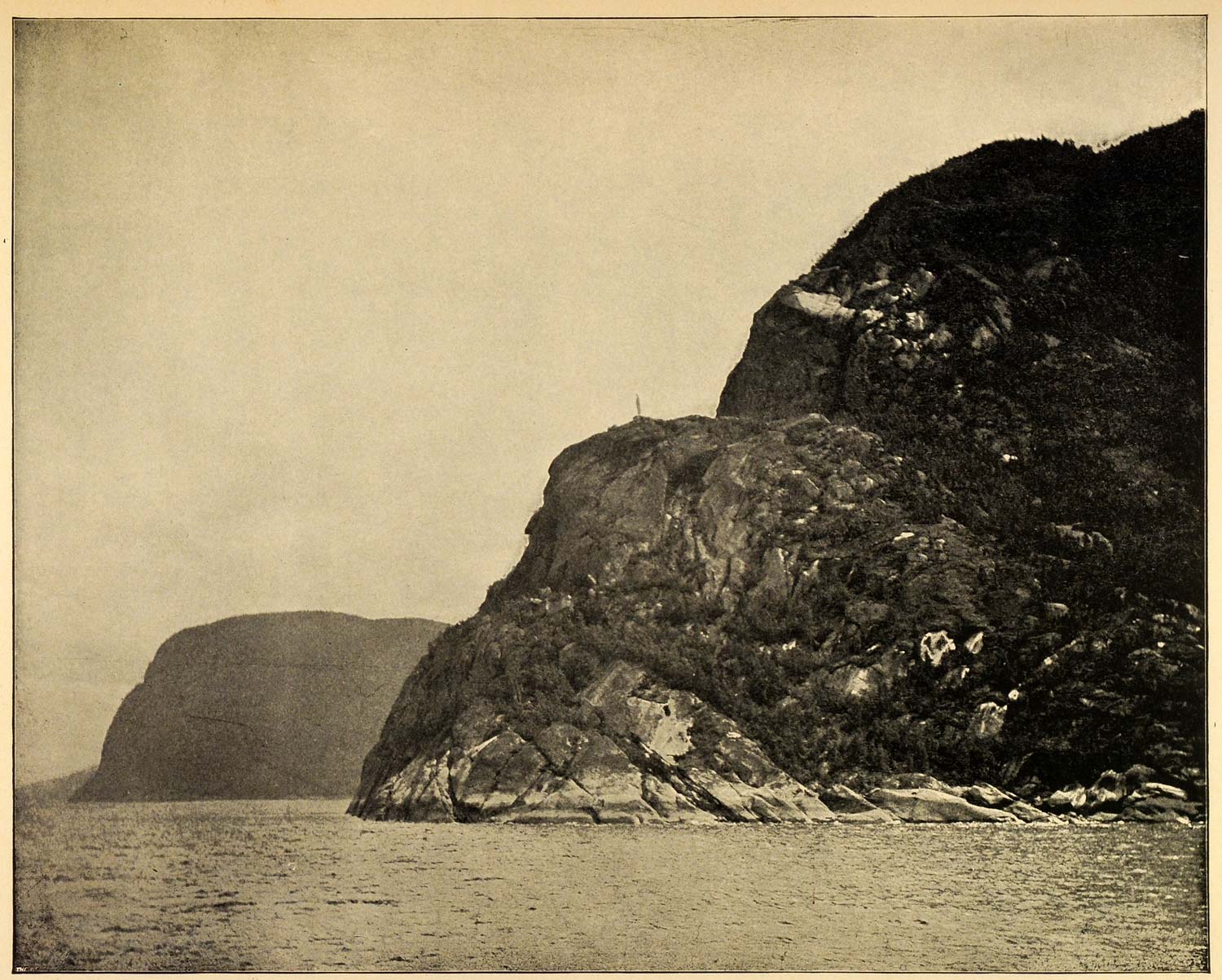 1899 Print Cape Trinity Eternity Saguenay River Canada Rock Formations PPB1