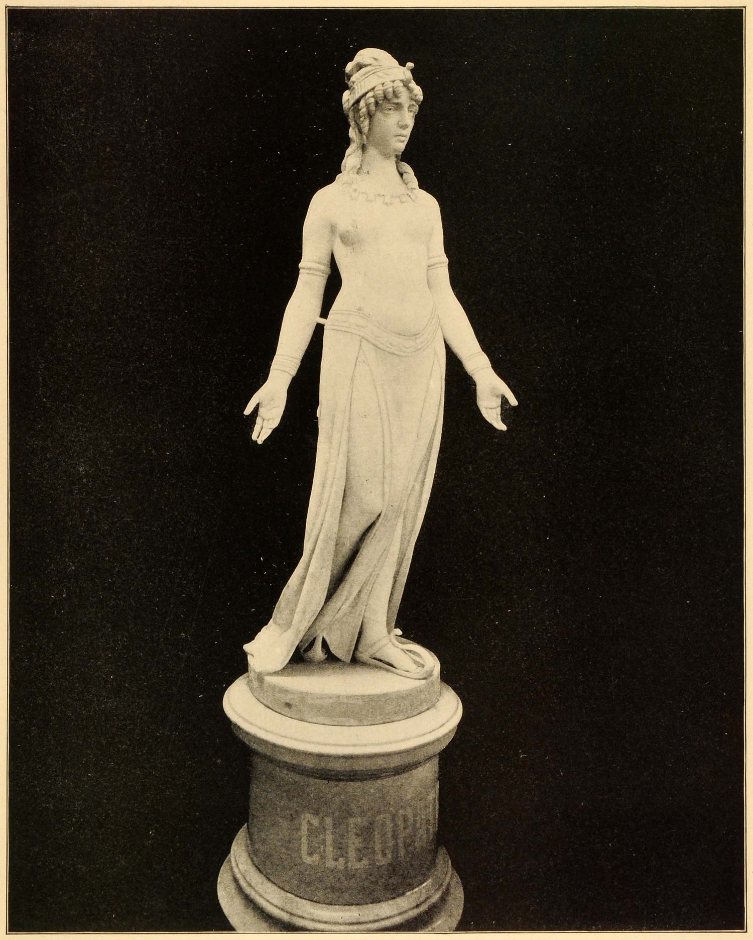 1899 Print Antonys Fair Enslaver Cleopatra Sculpture 1893 Chicago Worlds PPB1