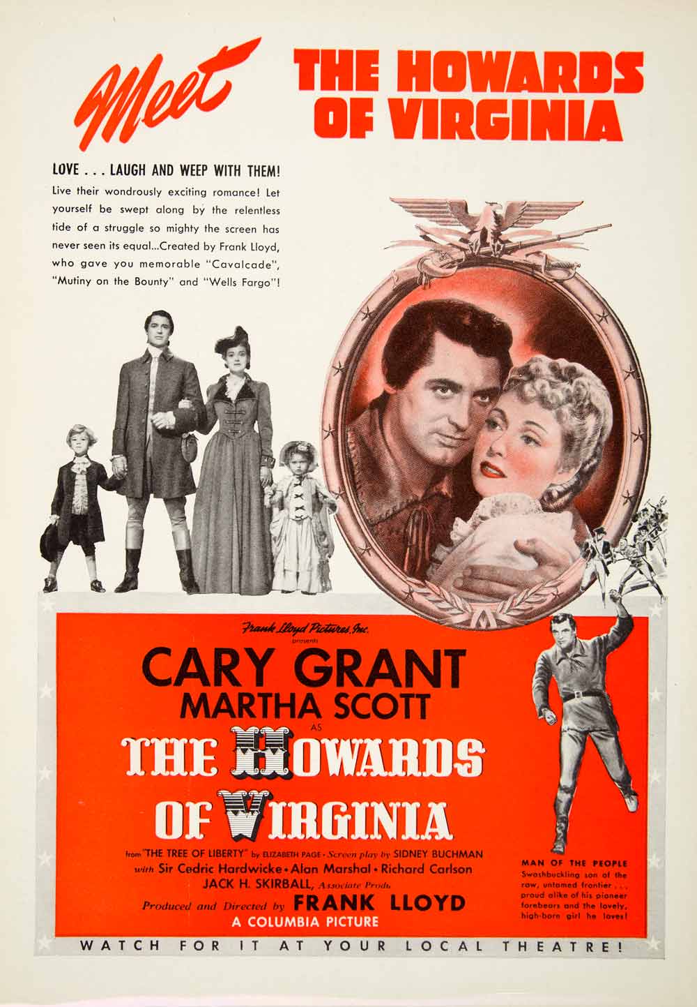 1940 Ad Cary Grant Martha Scott Howards Virginia Frank Lloyd Columbia Mofie PPM1