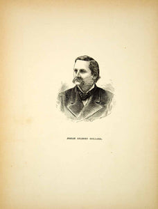 1885 Wood Engraving Josiah Gilbert Holland Timothy Titcomb Portrait Poet PPP1