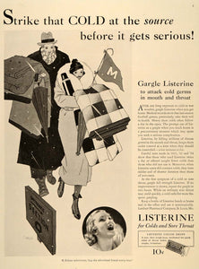 1936 Ad Listerine Cold Medicine Germ Killing Gargle Soar Throat Remedy PR2
