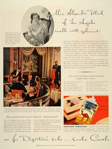 1936 Ad Camel Cigarettes Reynolds Tobacco Products Ambassador Woman Smoking PR2