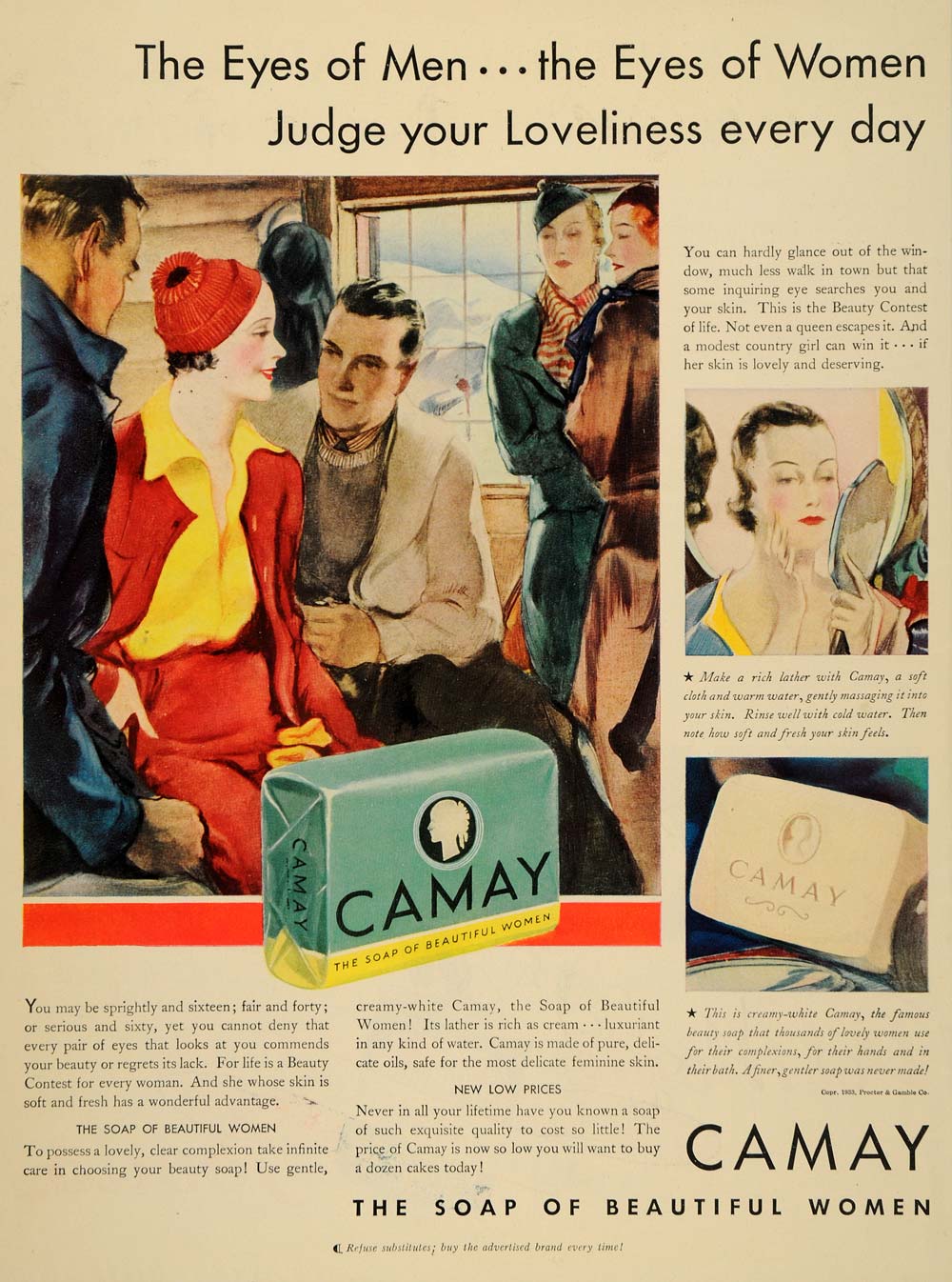 1933 Ad Proctor Gamble Women's Perfumed Camay Soap - ORIGINAL ADVERTISING PR2