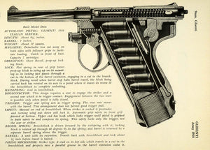 1948 Print Army 1910 Italian Service 9 mm Glisenti Automatic Pistol Handgun PR3