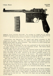 1948 Print 7.63 mm Mauser Military Handgun Bullets Pistol Handgun Firearm PR3