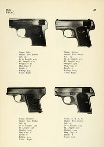 1948 Print 25 Caliber Vest Pocket Model Pistols Delu Dreyse Dictator PR3