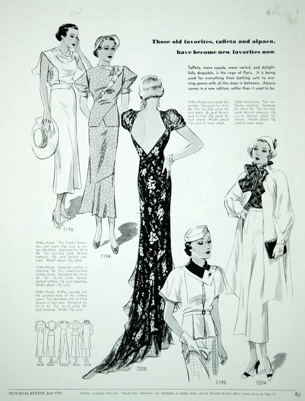 1934 Article Vintage 30's Fashion Women Summer Dresses Clothing Frock –  Period Paper Historic Art LLC
